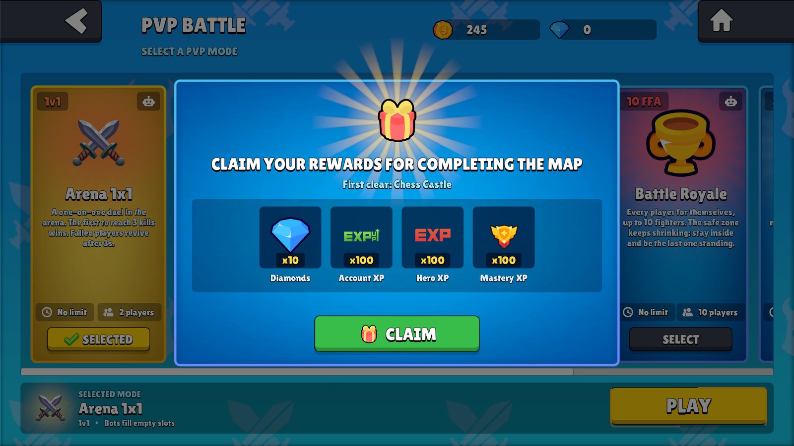 First clear rewards
